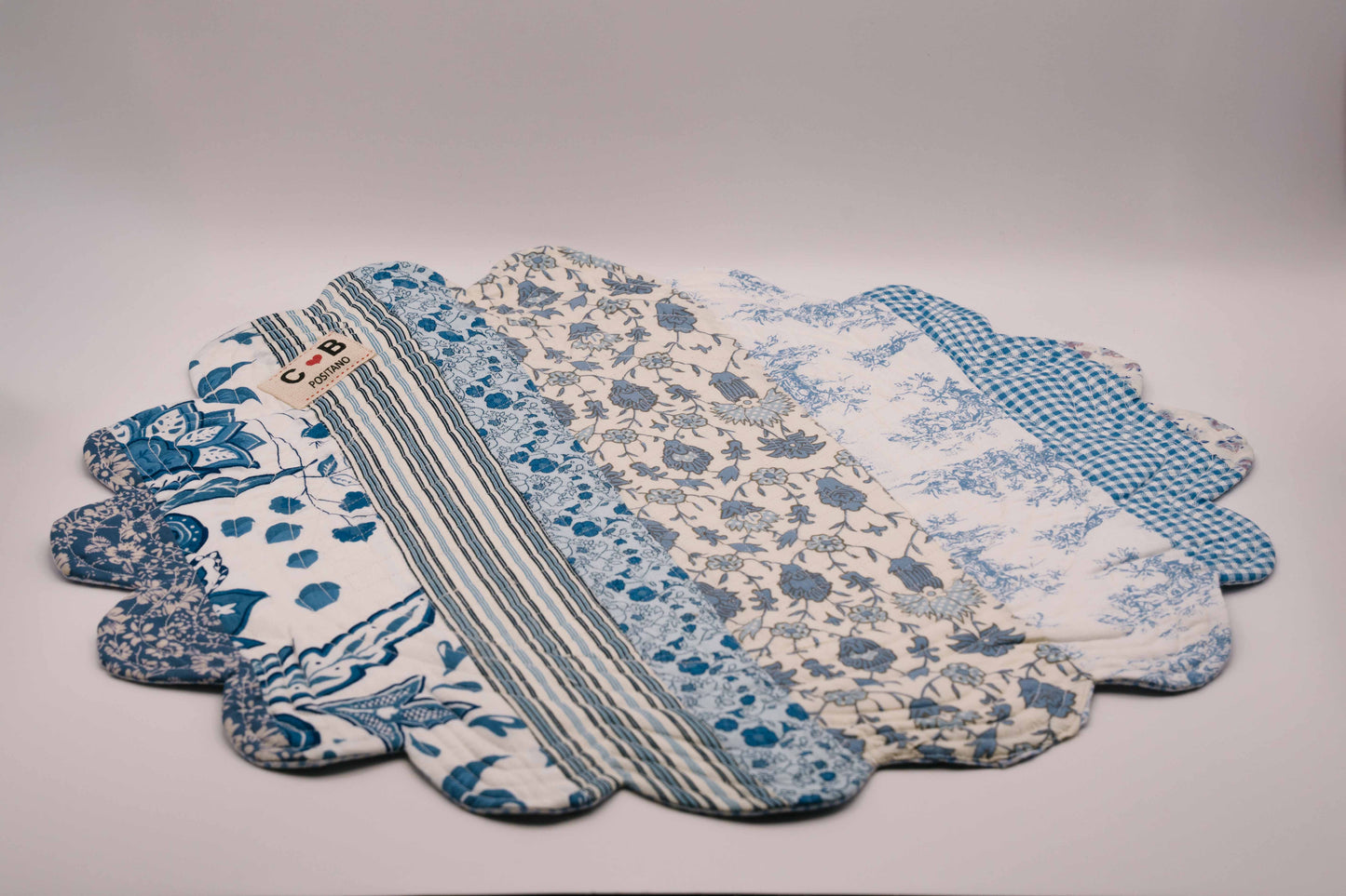 Placemat Round Blue