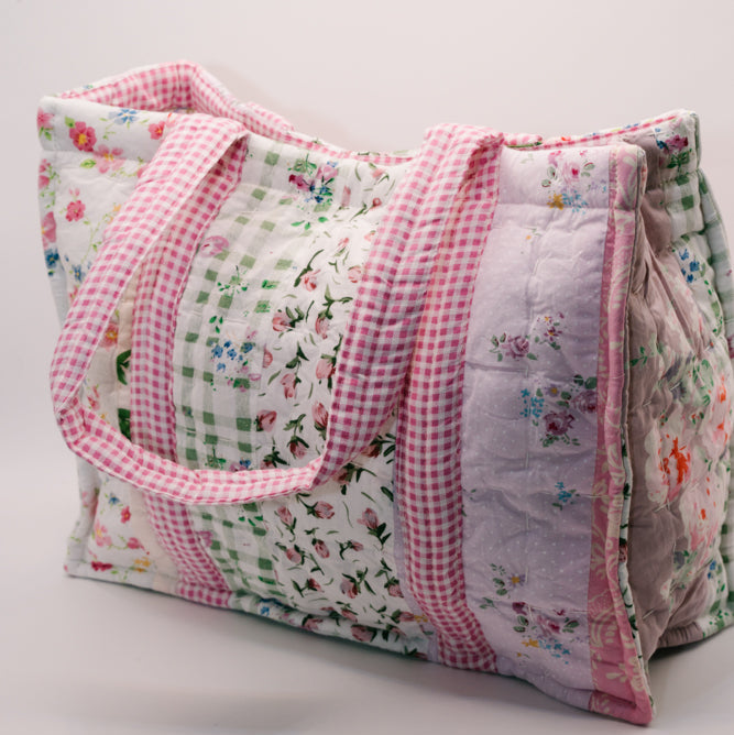 Tote square Large pink
